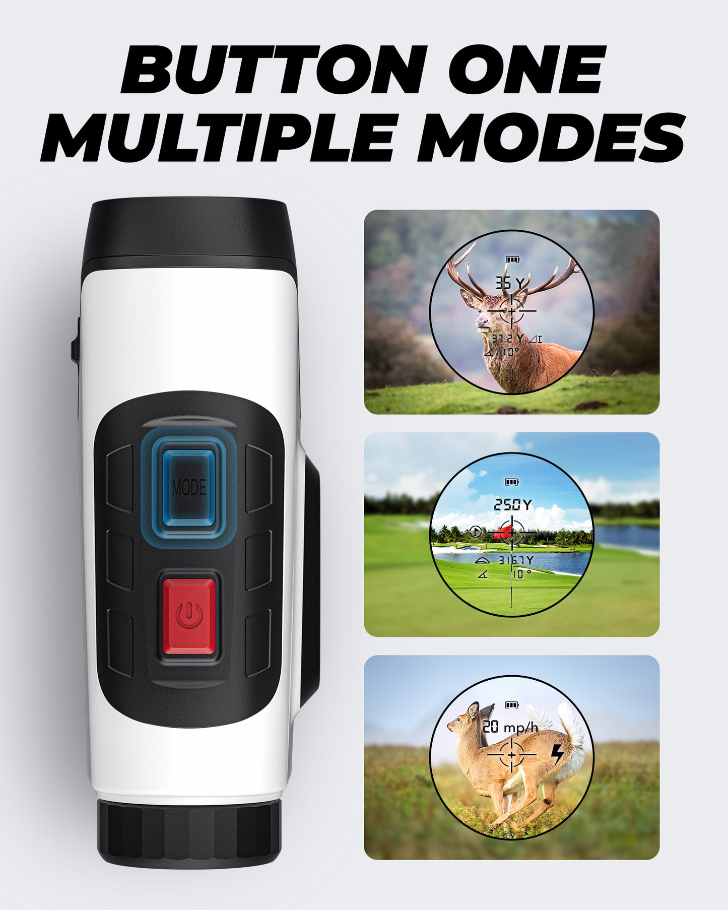TAKENJOY 1200Yards Golf Rangefinder, 7X Magnification Accuracy for Golfing/Hunting, Rechargeable Range Finder with Slope Compensation